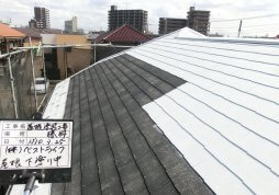 洗浄・屋根塗装工事　戸建て　足立区